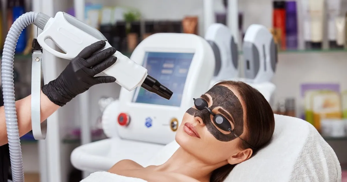 Woman receiving Laser Facial Treatments in Pace, FL